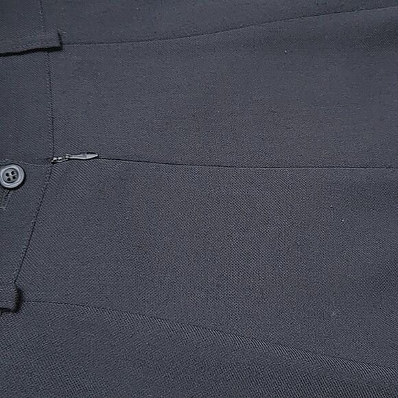 Vtg black wool blend gathered side split maxi skirt - Picture 10 of 10